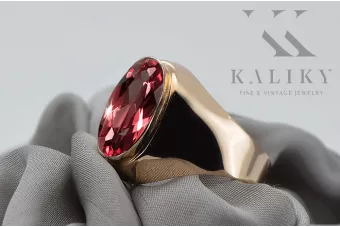 Oro rosa antiguo original de 14k Rubí Anillo Joyería vintage vrc077r